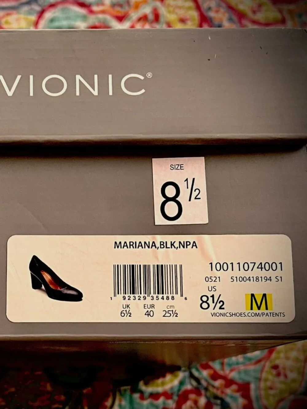 Vionic Mariana Black Leather Pumps – Size 8.5 | Classic Block Heel Comfort Shoes